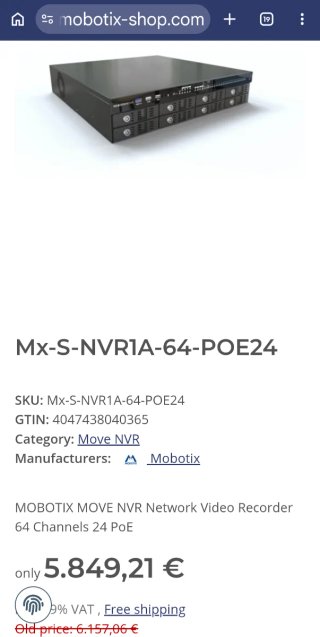 NVR MOBOTIX MOVE MX-S-NVR1A-64-POE24 Nuevo