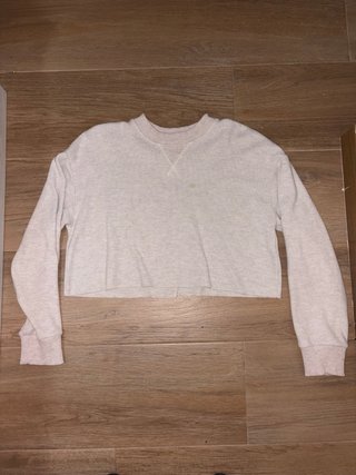 Jersey crop beige