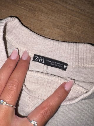 Jersey crop beige