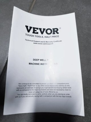 Bomba Submersível Vevor 750W 105L/M