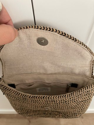 Bolso Parfois tejido marrón y negro