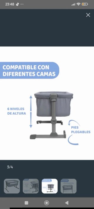 Minicuna Chicco gris