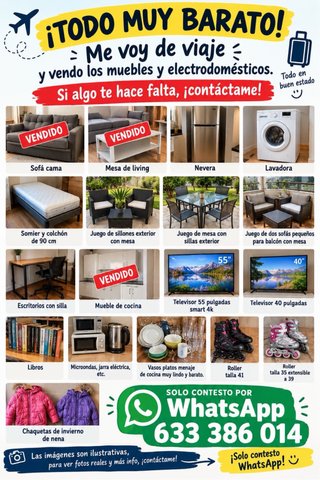 Muebles y electrodomésticos varios