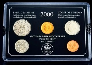 Set Monedas Suecia 2000 Presentación