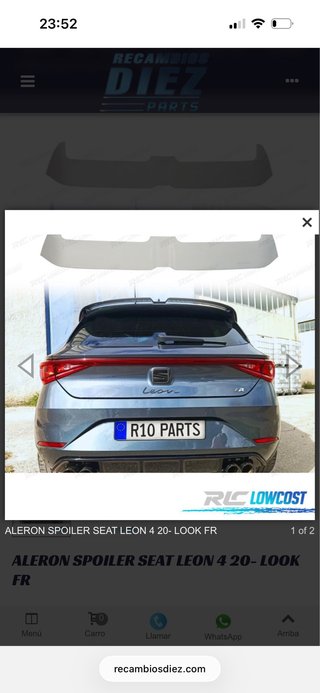 Alerón Seat/Cupra Leon MK4 Look M