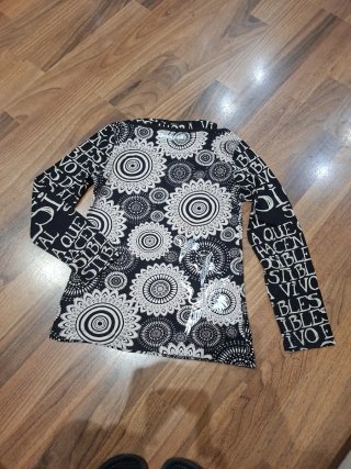 Camiseta Desigual Estampada Manga Larga