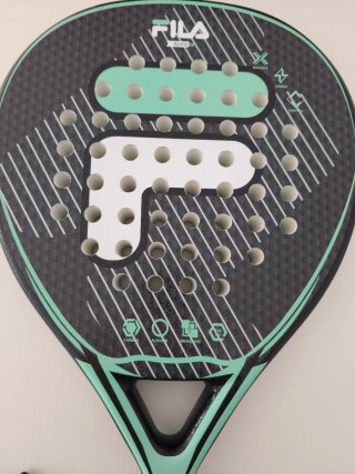 Pala de Pádel Fila Negra y Turquesa