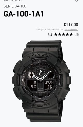 Reloj Casio G-Shock Negro