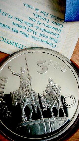 Moneda España 5 ECU 1994 Cervantes 0.925