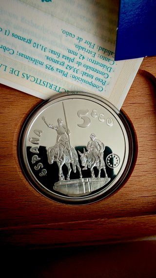 Moneda España 5 ECU 1994 Cervantes 0.925