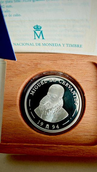 Moneda España 5 ECU 1994 Cervantes 0.925