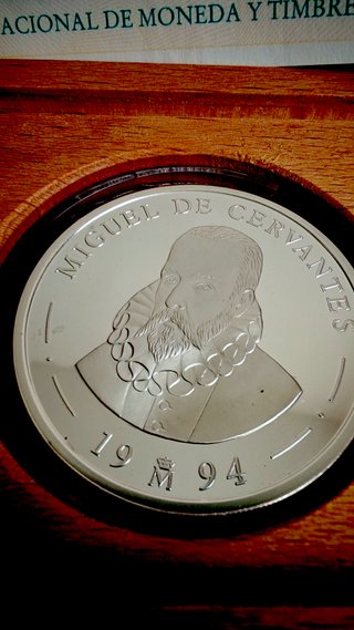 Moneda España 5 ECU 1994 Cervantes 0.925