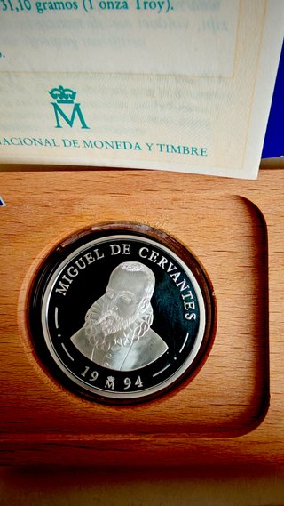 Moneda España 5 ECU 1994 Cervantes 0.925