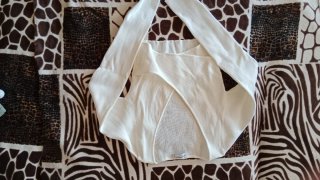 Camisa Stradivarius manga larga blanca