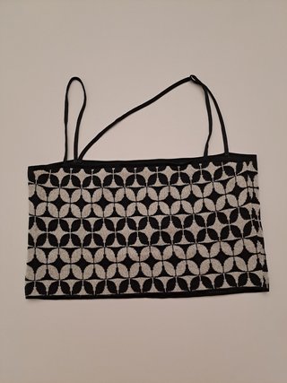 Top Zara tirantes asimétricos estampado