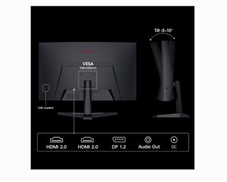 Monitor Curvo KOORUI 24 Full HD 180Hz