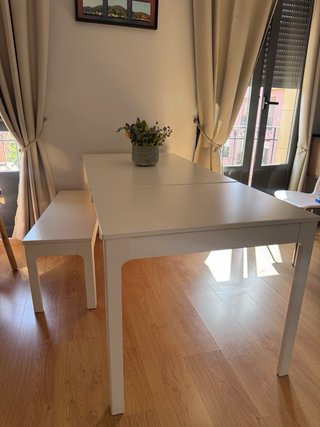 Tavolo da pranzo estensibile + panca in legno