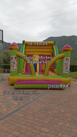 Castillo Hinchable Rampa Mickey 5x7