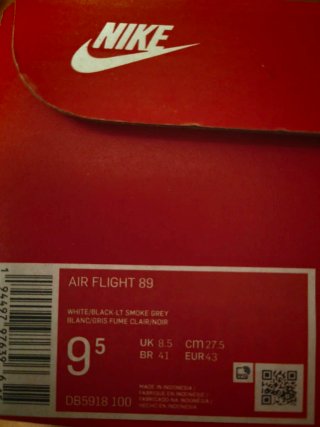 Zapatillas Jordan Air Flight Blancas y Negras