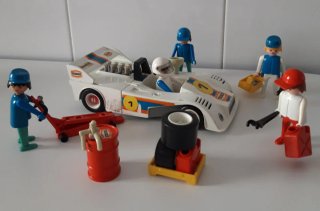 Famobil Coche de Carreras y Mecánicos