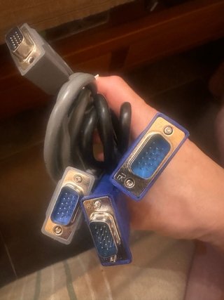 Lote cables VGA + adaptador DVI-I a VGA