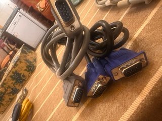 Lote cables VGA + adaptador DVI-I a VGA