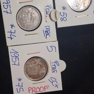 Lote 5 Pesetas 1957