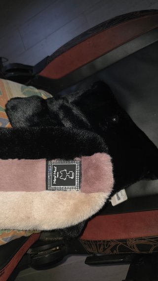 Bolso y bufanda Mimi-Mud negro y rosa