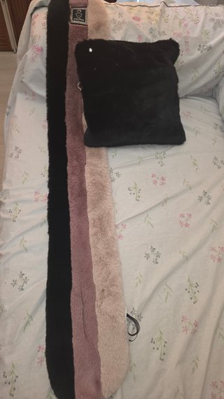 Bolso y bufanda Mimi-Mud negro y rosa
