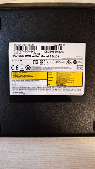 Masterizzatore DVD Esterno Samsung SE-208.