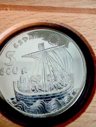 España 5 ECU 1996 Plata .925 Coca de Mataró