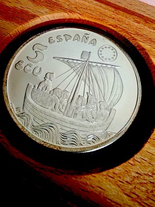 España 5 ECU 1996 Plata .925 Coca de Mataró