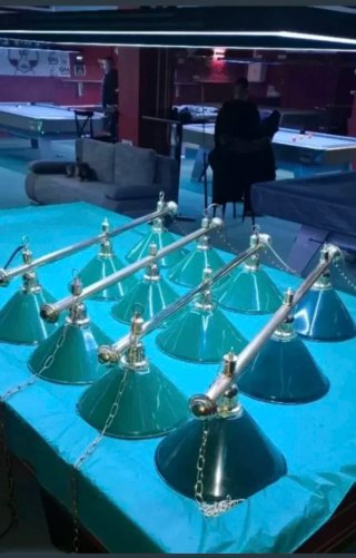 1 Lampada da biliardo a tre tulipani
