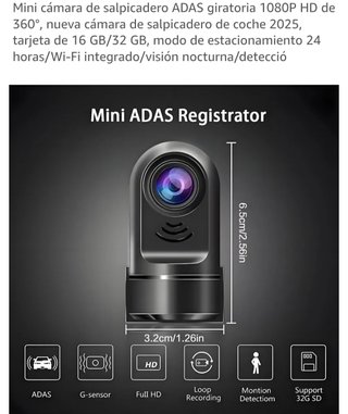 Cámara Vigilancia Coche WiFi