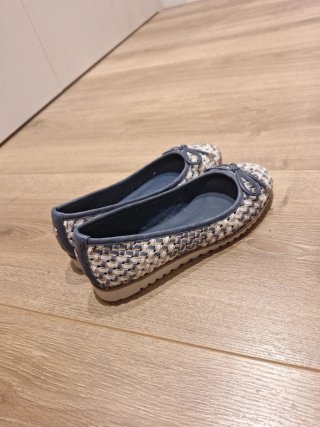Bailarinas trenzadas azul y blanco