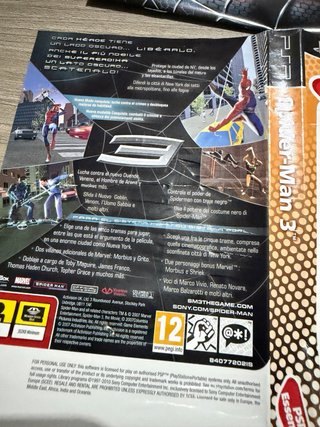 Libretto e Copertina Spiderman 3 PSP
