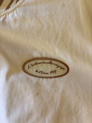 Chaqueta Zara beige y marrón