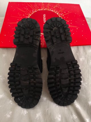 Mocasines Mango Negros Hebilla Dorada
