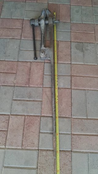 Tornillo de banco portátil con pata de 1 metro