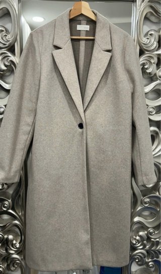 Abrigo paño beige talla M