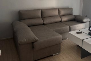 Sofá Chaise Longue Gris/Cemento