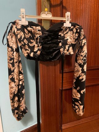 Corsé estampado hombros caídos