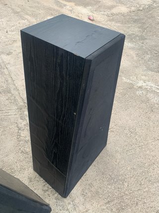 Pareja Altavoces Columna Madera Negra