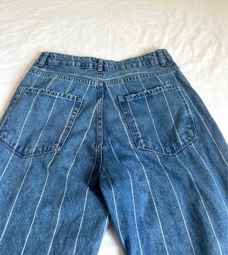 Vaqueros Mom Stradivarius Talla 38 Rayas