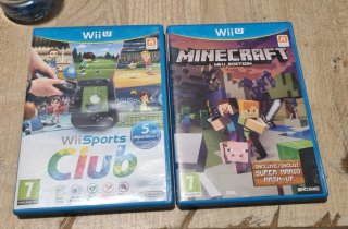 Cajas vacías Wii Minecraft y Wii Sports Club
