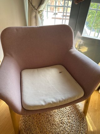 Sillón rosa Ikea + reposapiés