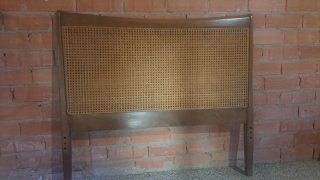 Cabeceros madera y ratán