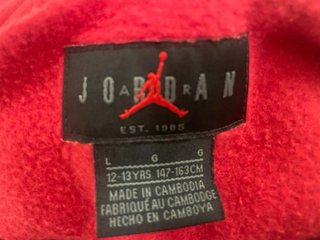 Sudadera Jordan Talla L Degradado Rojo/Negro