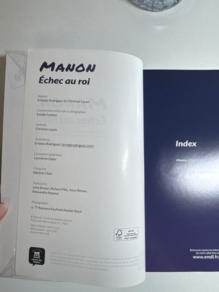 Cómic Francés: "Manon - Échec au roi"