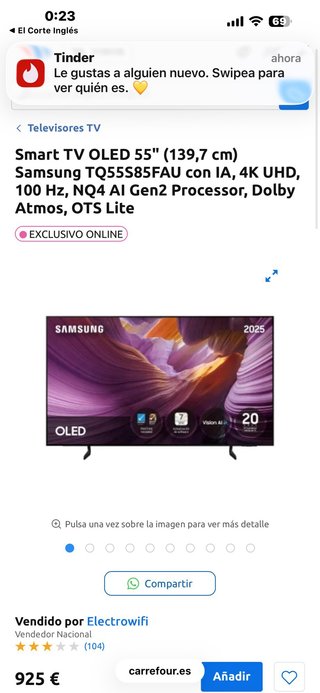 Samsung TQ55S85FAUXXC OLED 55 4K UHD